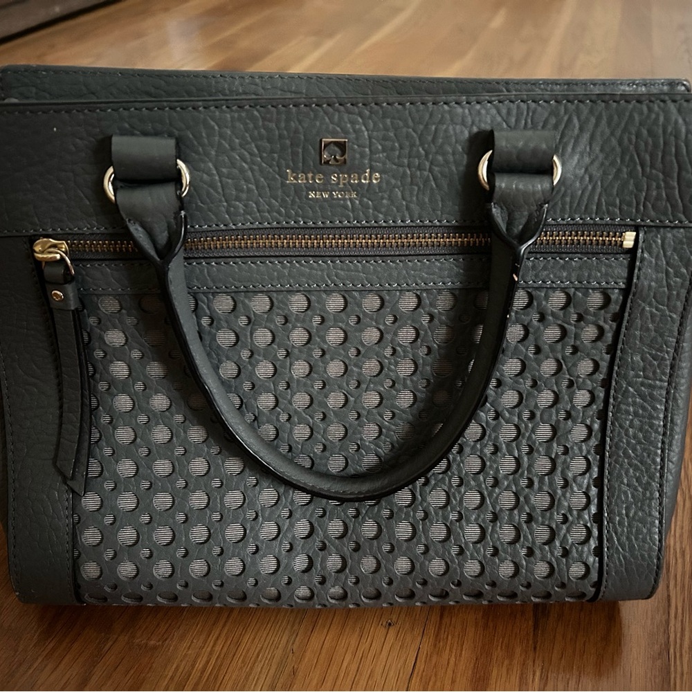 Kate Spade Green Leather Tote Bag